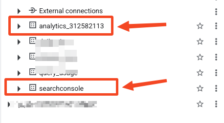 GSC and GA4 Bulk Export in BIgQuery dataset